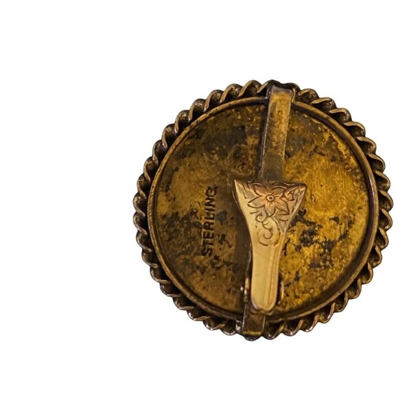 1" x 1" Vintage Sterling Silver Music Note Clip-On Earrings - Picture 7 of 9